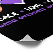 Liebe des Friedens Heilung der Arzneimittelüberdos Poster (Ecke)