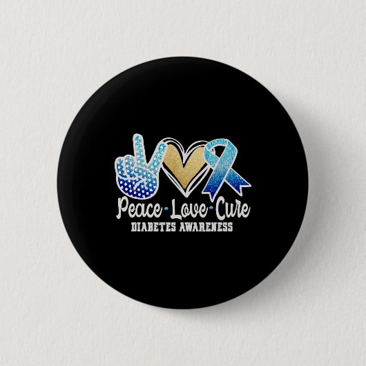 Liebe des Friedens Heilung der Diabetes Button (Vorderseite)