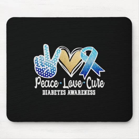 Liebe des Friedens Heilung der Diabetes Mousepad (Vorne)
