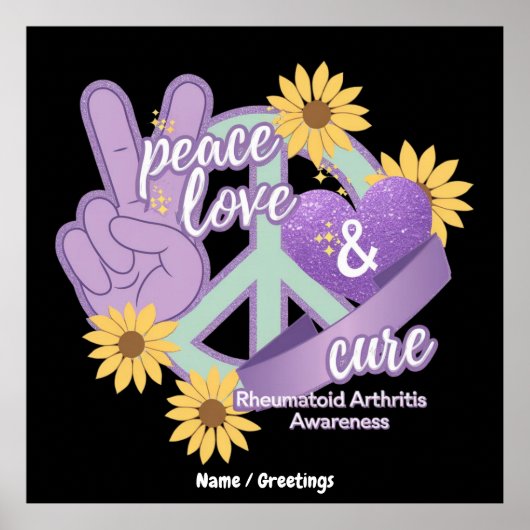 Liebe des Friedens Heilung der rheumatoiden Arthri Poster (Vorne)