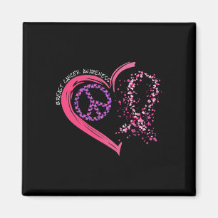Liebe des Friedens Heilung des gehobenen rosa Ribb Magnet