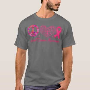 Liebe des Friedens Heilung des gehobenen rosa Ribb T-Shirt