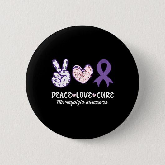 Liebe des Friedens Heilung Fibromyalgie Aufklärung Button (Vorderseite)