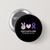Liebe des Friedens Heilung Fibromyalgie Aufklärung Button (Vorne & Hinten)