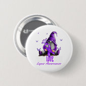 Liebe des Friedens Heilung Lupus Bewusstsein Lila  Button (Vorne & Hinten)