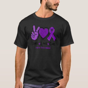 Liebe des Friedens Heilung Lupus Bewusstsein Lila  T-Shirt