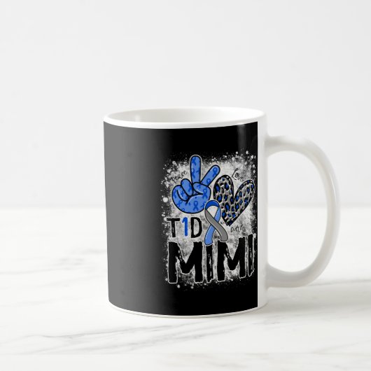 Liebe des Friedens Heilung Typ 1 Diabetes Aufkläru Kaffeetasse (Rechts)