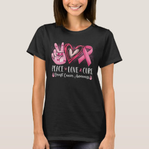 Liebe des Friedens Heilung von Brustkrebs Herz ros T-Shirt