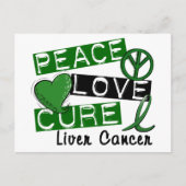 Liebe des Friedens Heilung von Leberkrebs Postkarte (Vorderseite)