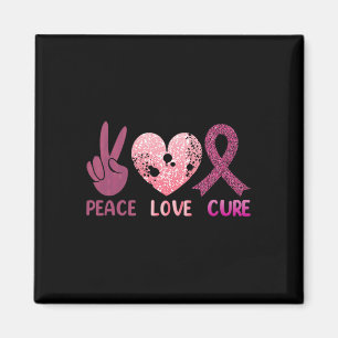 Liebe des Friedens Heilung von rosa Ribbon Krebs B Magnet