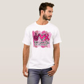 Liebe des Friedens Heilung von rosa Ribbon Krebs B T-Shirt (Vorne ganz)