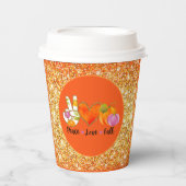 Liebe des Friedens Herbst Herbst Farbe anpassen Pappbecher (Vorderseite)