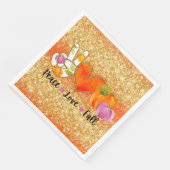 Liebe des Friedens Herbst Herbst Farbe anpassen Serviette (Ecke)