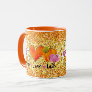 Liebe des Friedens Herbst Herbst Farbe anpassen Tasse