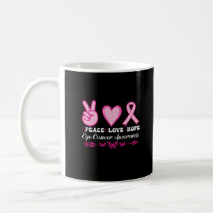 Liebe des Friedens hoffen, Brustkrebs im Auge Kaffeetasse