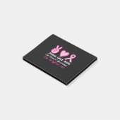 Liebe des Friedens hoffen, Brustkrebs im Auge Post-it Klebezettel (angewinkelt)