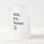 Liebe des Friedens Hoffnung Mattglas Bierglas (Vorderseite Links)