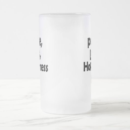 Liebe des Friedens Hoffnung Mattglas Bierglas (Mittel)