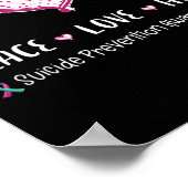 Liebe des Friedens Hoffnung Selbstmordprävention B Poster (Ecke)