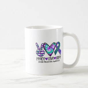 Liebe des Friedens Hoffnung Selbstmordverhütung Be Kaffeetasse