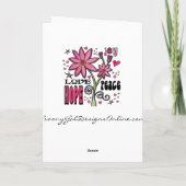 Liebe des Friedens Hoffnung und Blume Karte (Rückseite)