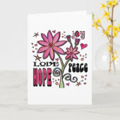Liebe des Friedens Hoffnung und Blume Karte (Gelbe Blume)