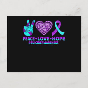 Liebe des Friedens hofft auf Selbstmordverhütung B Postkarte