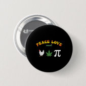 Liebe des Friedens Hühnerpot-Pi-Tag Button (Vorne & Hinten)