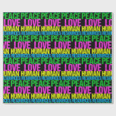 Liebe des Friedens Humanressourcen Geschenkpapier (Flach)