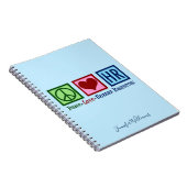 Liebe des Friedens Humanressourcen Notizblock (Rechte Seite)