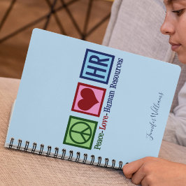 Liebe des Friedens Humanressourcen Notizblock