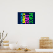 Liebe des Friedens Humanressourcen Poster (Küche)