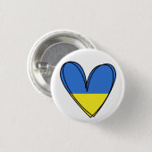 Liebe des Friedens im Herzen der Ukraine Button (Vorne & Hinten)