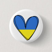 Liebe des Friedens im Herzen der Ukraine Button (Vorderseite)