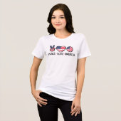 Liebe des Friedens in Amerika Tri-Blend Shirt (Vorderseite voll)