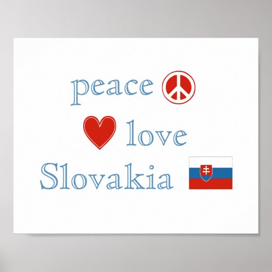Liebe des Friedens in der Slowakei Poster (Vorne)