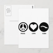 Liebe des Friedens in Kuba Postkarte (Vorne/Hinten)