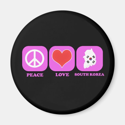 Liebe des Friedens in Südkorea Magnet (Vorne)