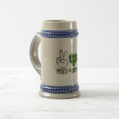 Liebe des Friedens Irish-60682 Bierglas (Vorderseite Links)