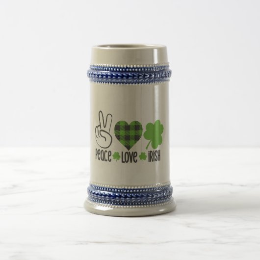 Liebe des Friedens Irish-60682 Bierglas (Mittel)