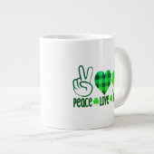 Liebe des Friedens Irish-60682 Jumbo-Tasse (Vorderseite Rechts)