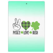Liebe des Friedens Irish-60682 Klemmbrett (Rückseite)