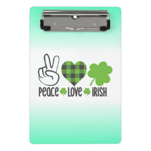Liebe des Friedens Irish-60682 Mini Klemmbrett