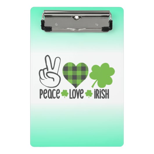 Liebe des Friedens Irish-60682 Mini Klemmbrett (Vorderseite)