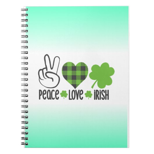 Liebe des Friedens Irish-60682 Notizblock (Vorderseite)