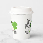 Liebe des Friedens Irish-60682 Pappbecher (Links)
