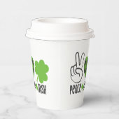 Liebe des Friedens Irish-60682 Pappbecher (Rechts)