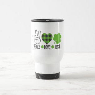 Liebe des Friedens Irish-60682 Reisebecher