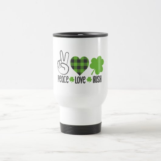 Liebe des Friedens Irish-60682 Reisebecher (Mittel)