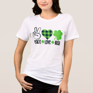 Liebe des Friedens Irish-60682 Tri-Blend Shirt